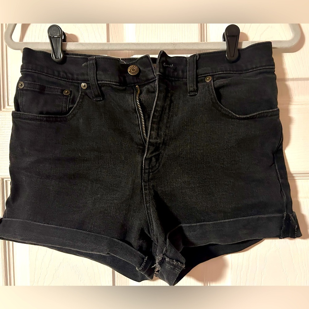 Madewell black denim shorts